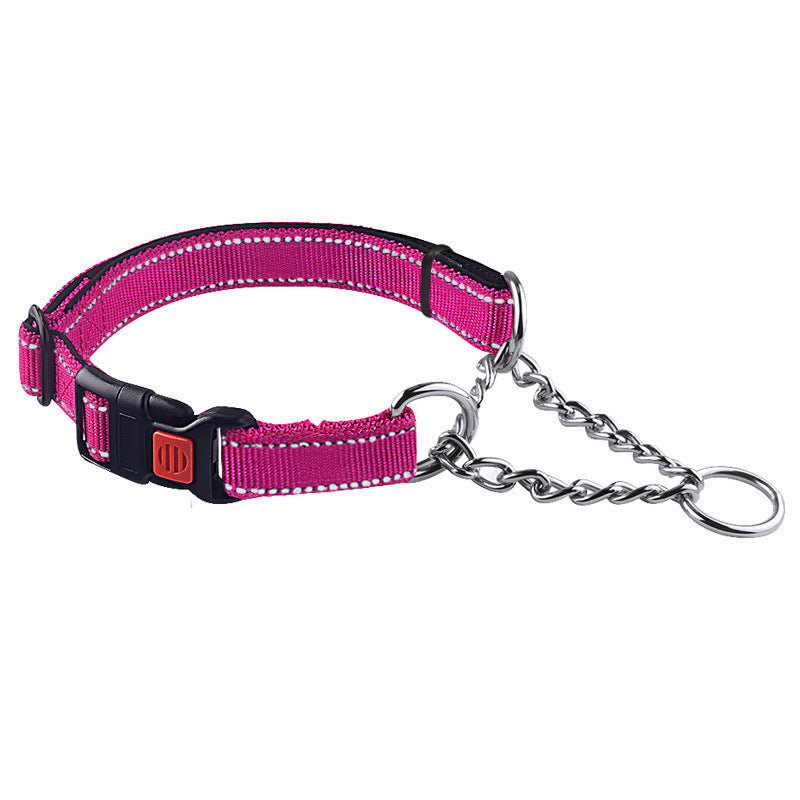 Reflective Nylon Stainless Steel Pet Collar