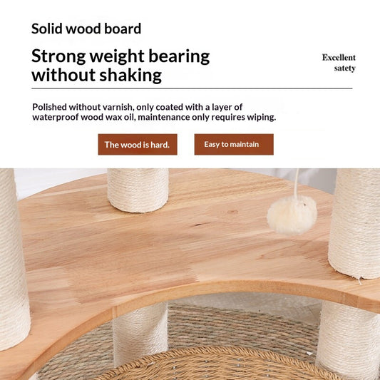 Multi-Level Cat House and Cat Tree Combo With