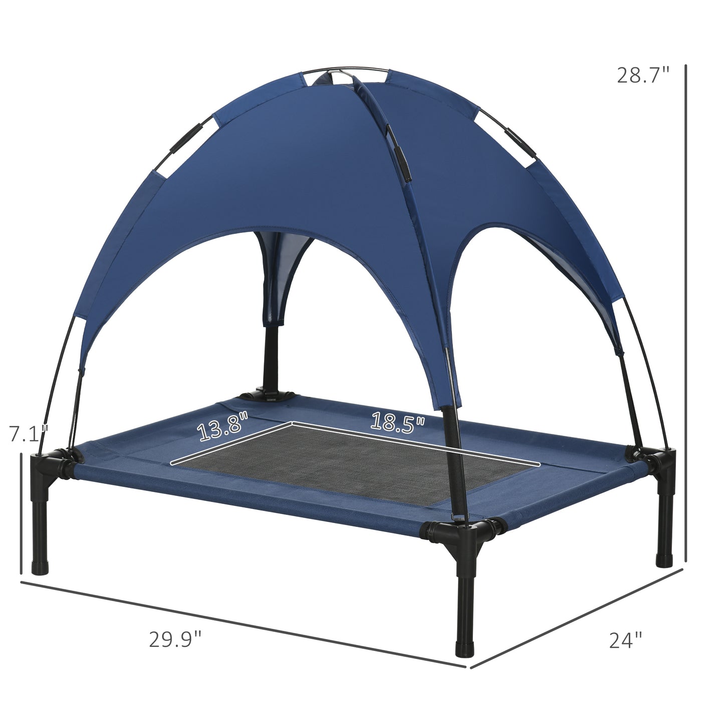 Elevated Portable Dog Cot Pet Bed with Uv