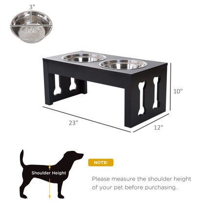 23" Modern Decorative Raised Dog Bowls