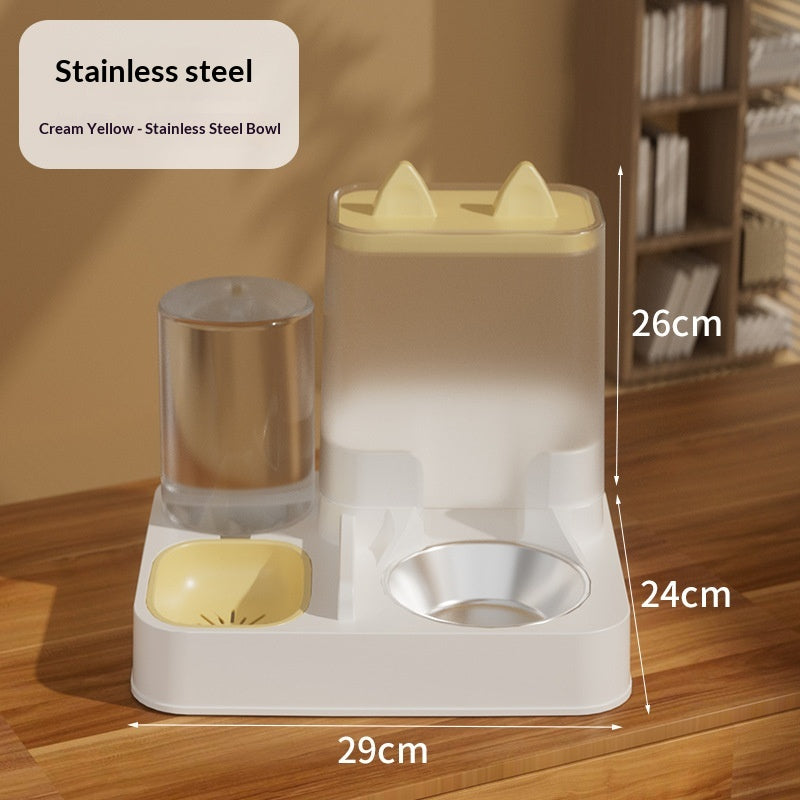 Automatic Cat Food Feeder and Water Dispenser Combo