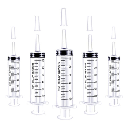 5Packs 60Ml Syringe for Industrial