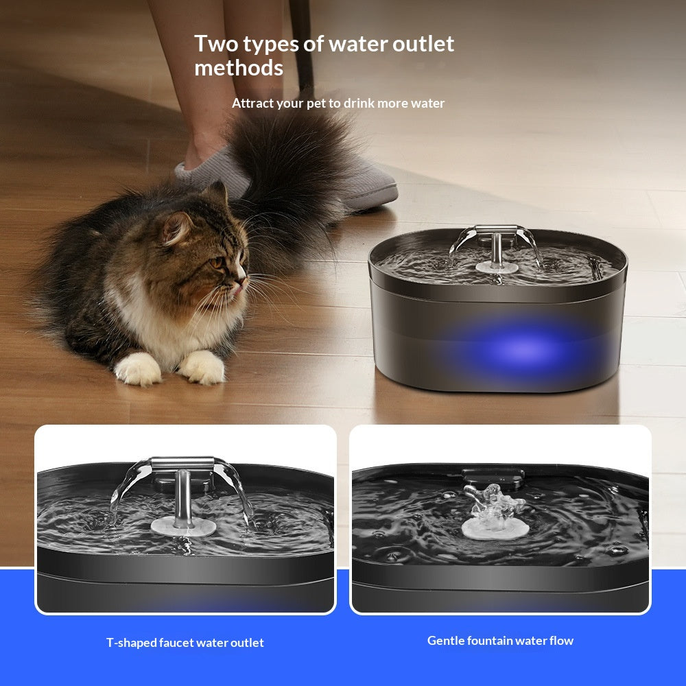 T-shaped Dual-spout Pet Water Fountain