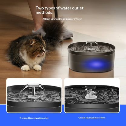 T-shaped Dual-spout Pet Water Fountain