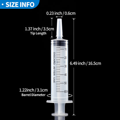 5Packs 60Ml Syringe for Industrial