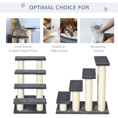 Cat Tree with 4 Steps for High Beds