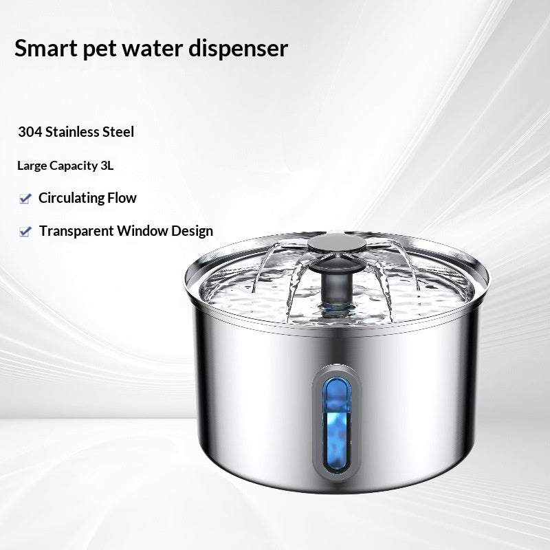 Pet Water Fountain 304 Stainless Steel Cat Water