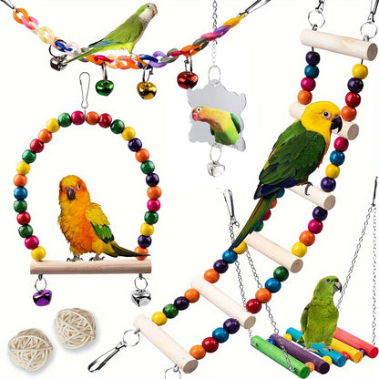 Parrot Toy Birdcage Swing Perch Rod