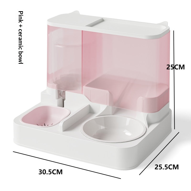 Automatic Feeder and Water Fountain Combo Cat Food