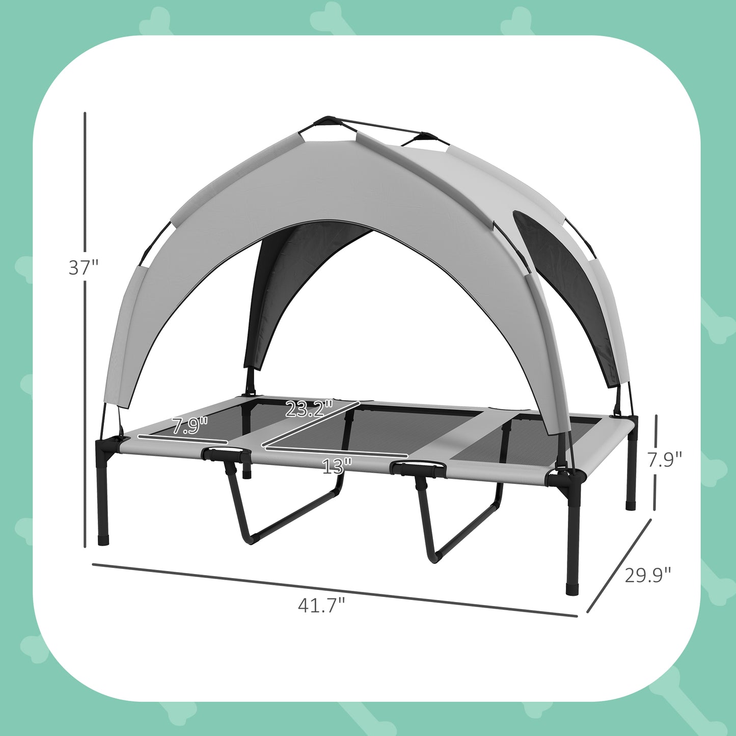Elevated Dog Bed with Canopy