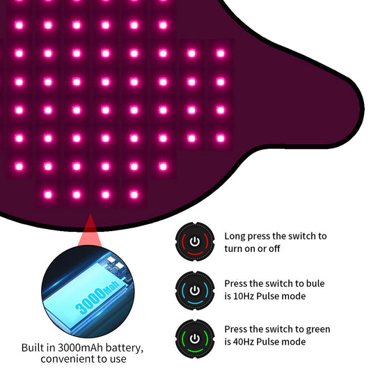 Portable Led Backrest Therapy Belt for Pets