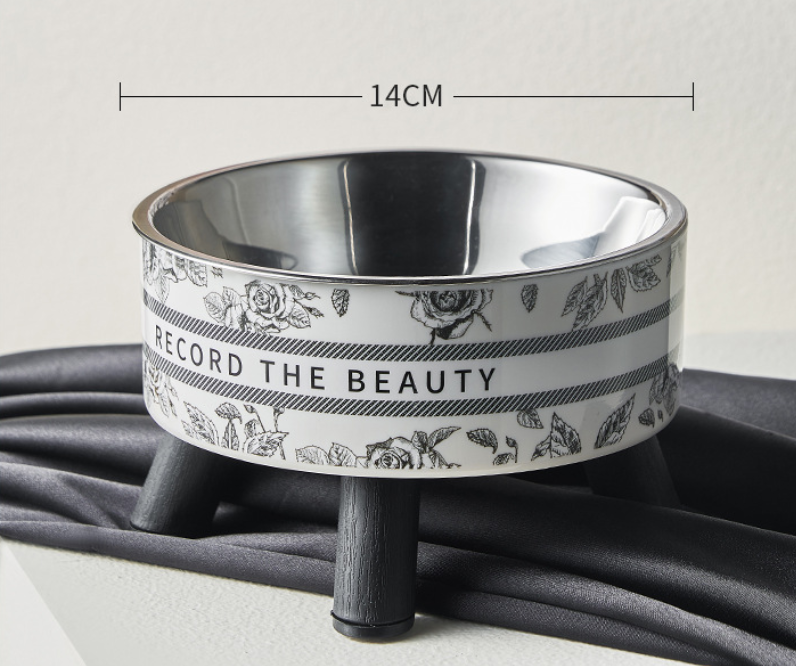 Product Pet Stainless Steel Feeding Bowl with Neck