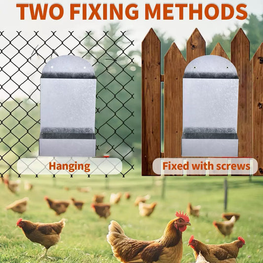 Poultry Feeding Metal Trough Chicken Parrot Bird Small