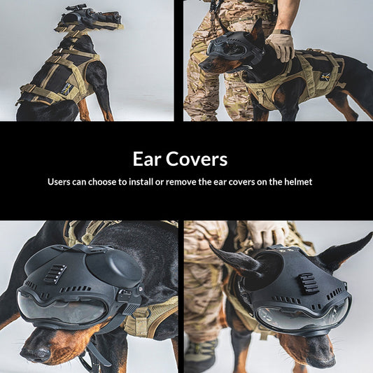 K9 Tactical Canine Head Mask Training Goggles Protective