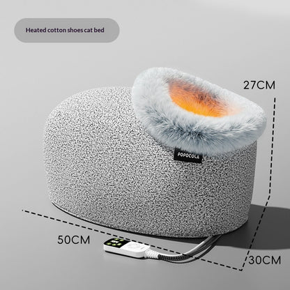 Winter Thickened Enclosed Cat Bed
