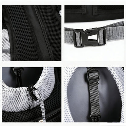 Pet Dog Carrier Puppy Travel Mesh Backpack Front