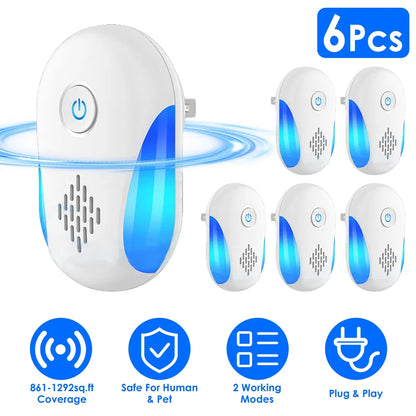 6 Pack Ultrasonic Pest Repeller
