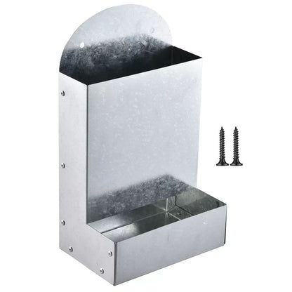 Poultry Feeding Metal Trough Chicken Parrot Bird Small