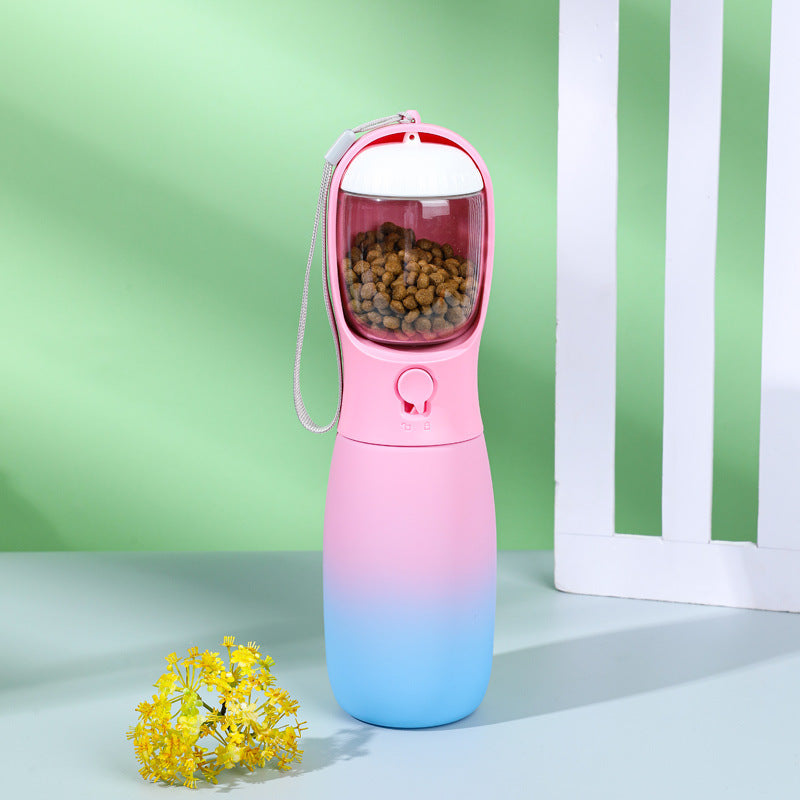 Gradient Color Portable Foldable Pet Water Bottle