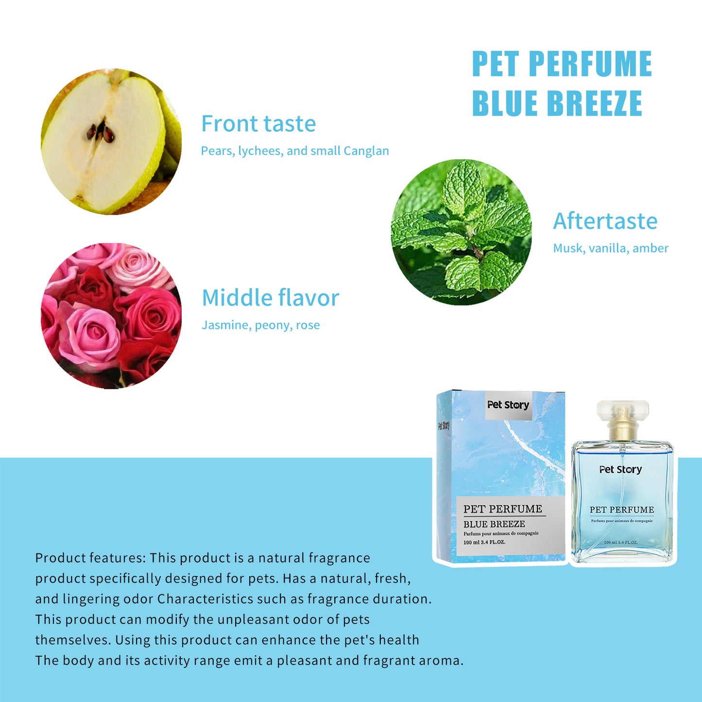 Deodorizing and Fragrant Pet Perfume for Cats And