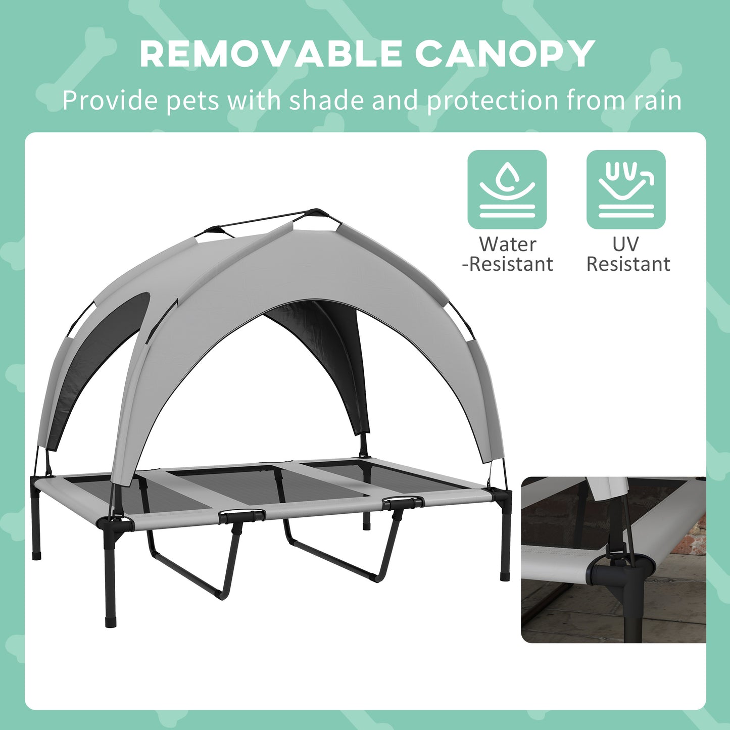 Elevated Dog Bed with Canopy
