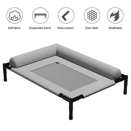 Orthopaedic Elevated Pet Dog Bed Raised Bolster Sofa