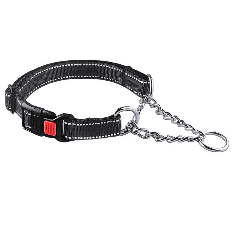 Reflective Nylon Stainless Steel Pet Collar