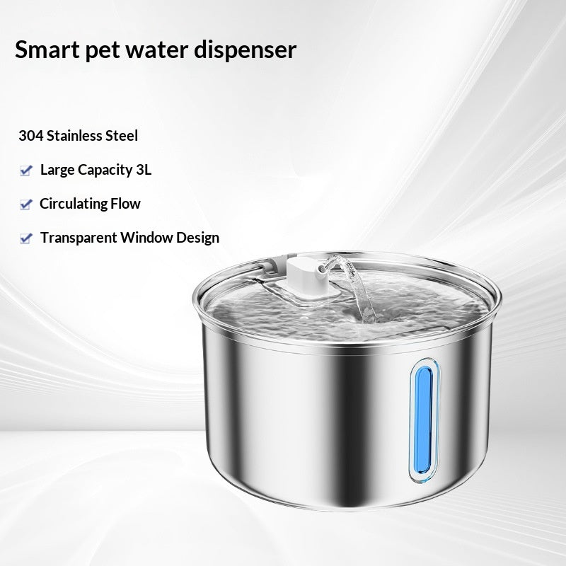 Pet Water Fountain 304 Stainless Steel Cat Water