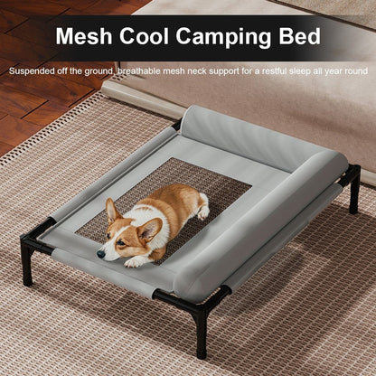 Orthopaedic Elevated Pet Dog Bed Raised Bolster Sofa