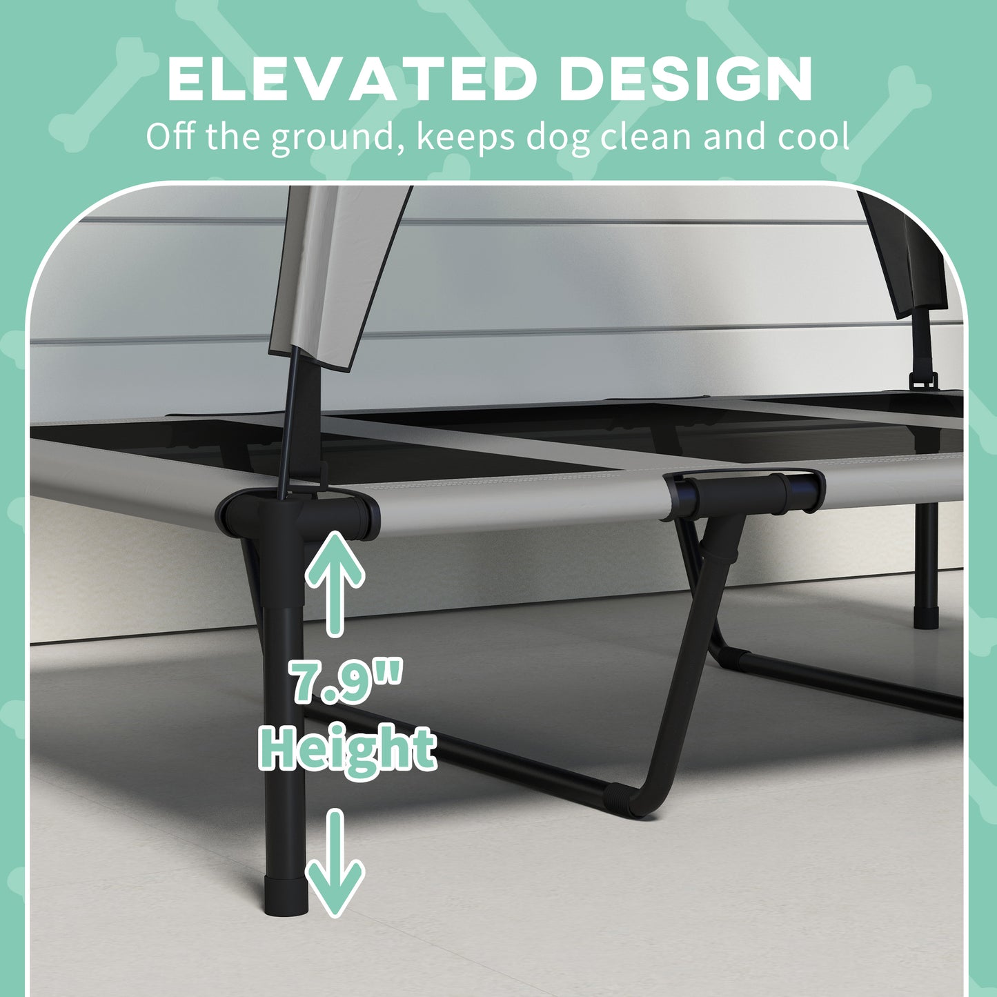 Elevated Dog Bed with Canopy