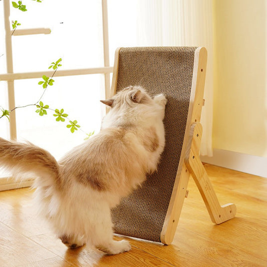 Multi-Functional Corrugated Cardboard Cat Scratcher Convertible Bed Vertical