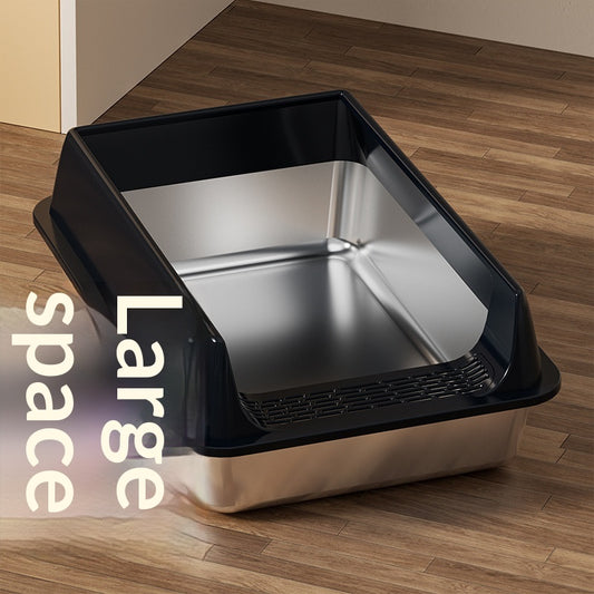 Large-capacity High-sided Semi-enclosed Cat Litter Box