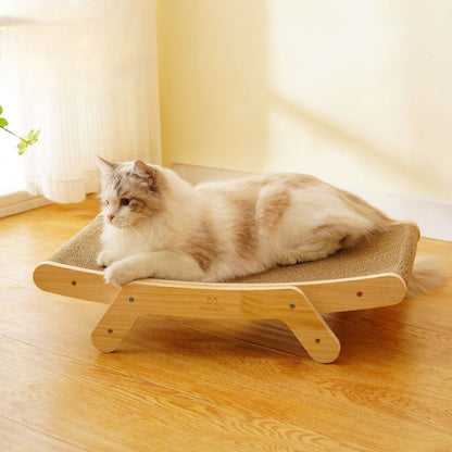 Multi-Functional Corrugated Cardboard Cat Scratcher Convertible Bed Vertical