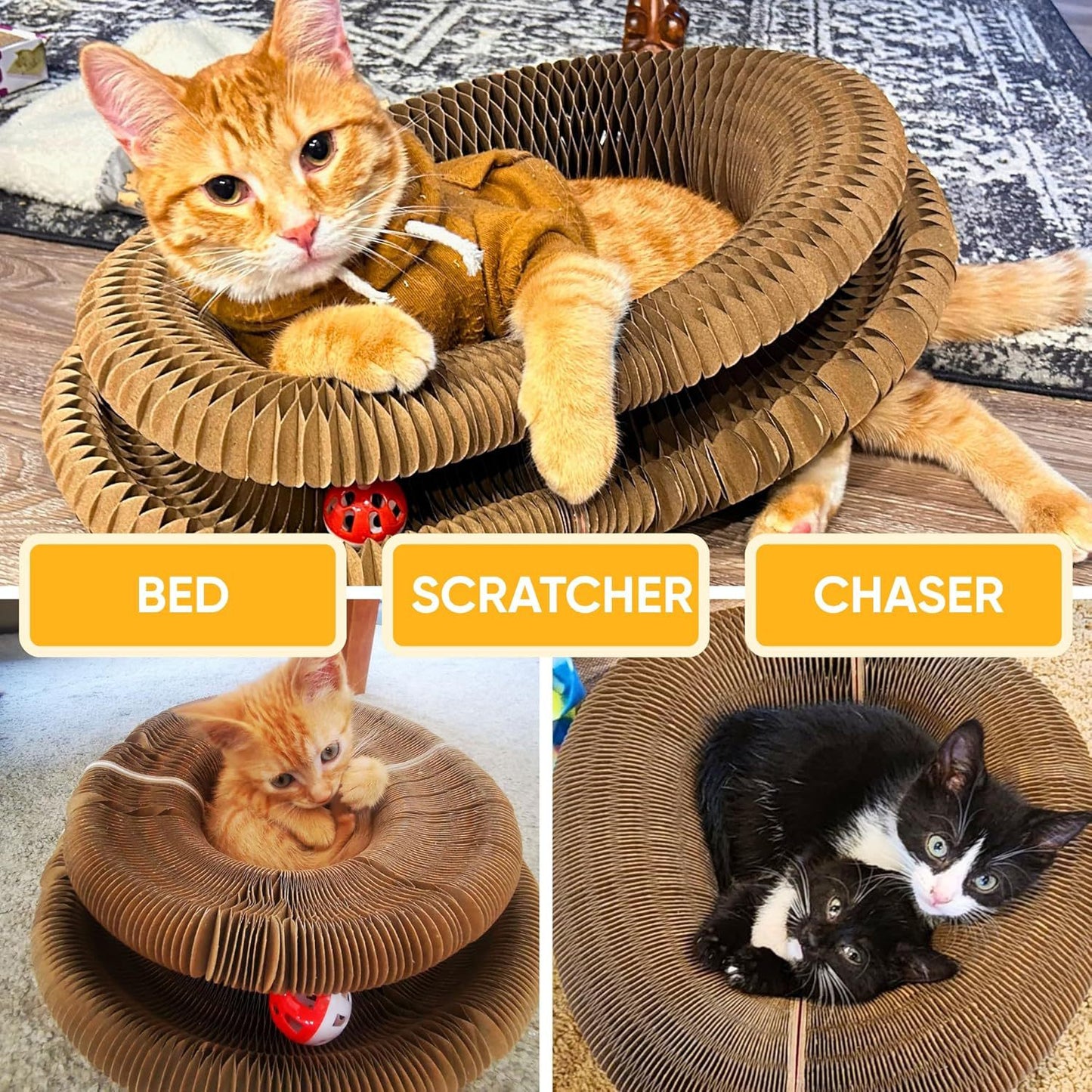Cat Toy with Bells Accordion