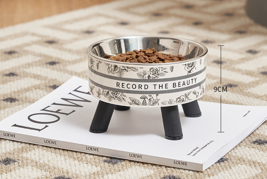 Product Pet Stainless Steel Feeding Bowl with Neck