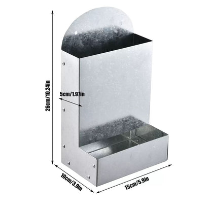 Poultry Feeding Metal Trough Chicken Parrot Bird Small