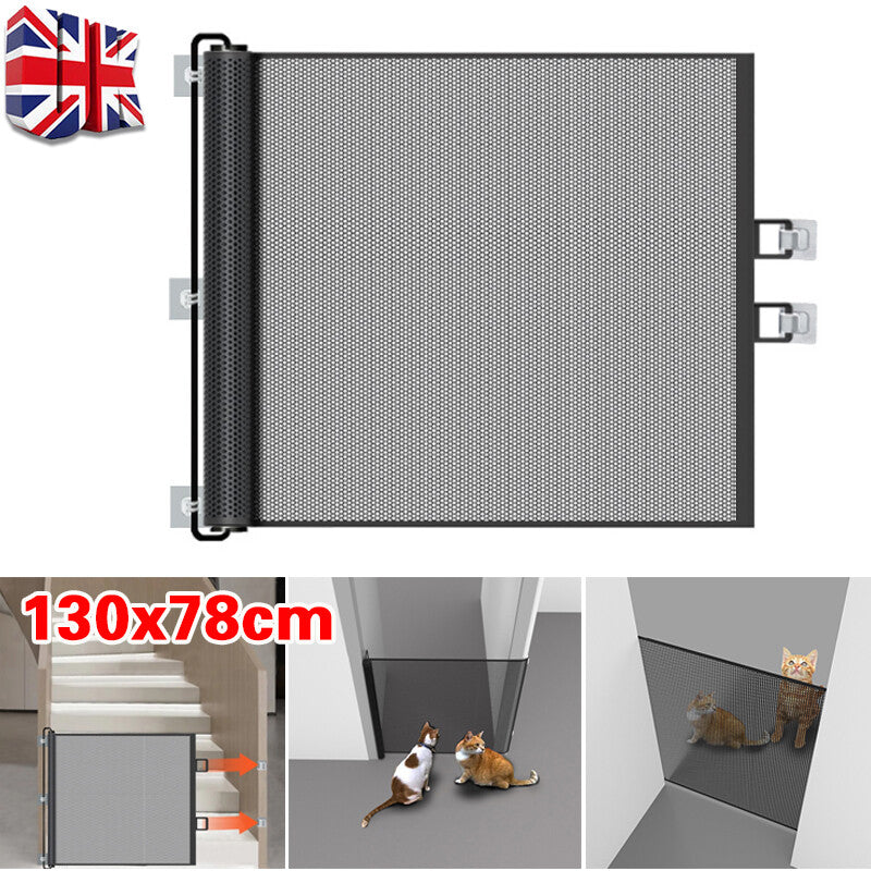 Retractable Baby Gate Safety Guard Folding Pet Dog