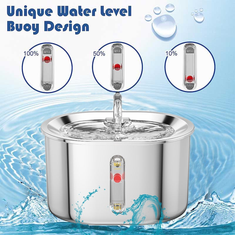 Pet Water Fountain 304 Stainless Steel Circulating Filtration