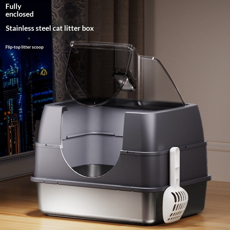 Odor-Proof Fully or Partially Enclosed Cat Litter Box